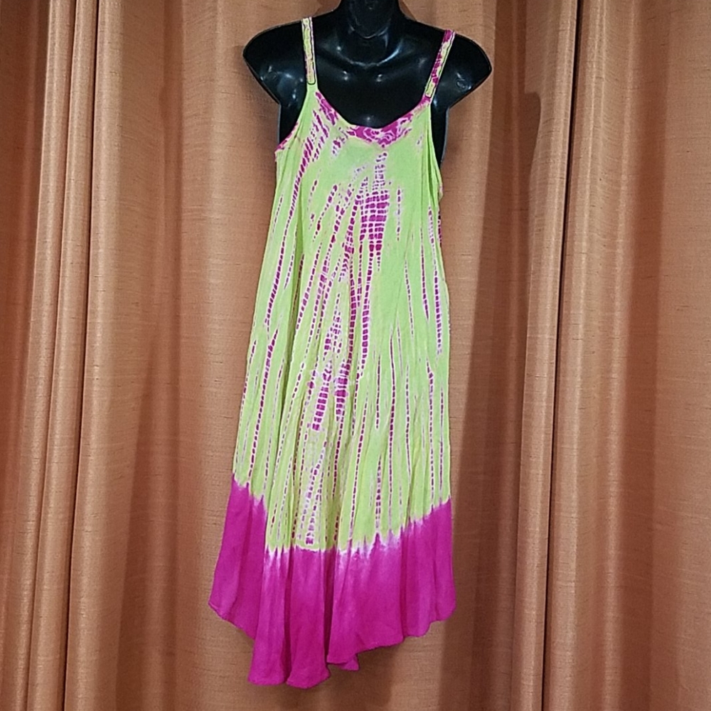 L.S.I.  tie dye dress. Free Size - Picture 2 of 2